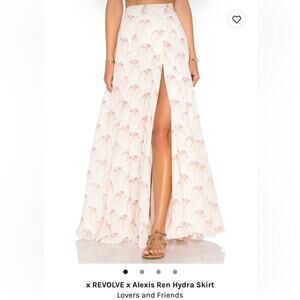 Lovers + Friends x Revolve Alexis Ren Hydra Maxi Shell Print Skirt Small